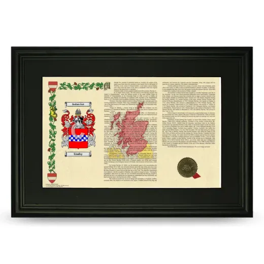 Lindsy Deluxe Armorial Landscape Framed- Black