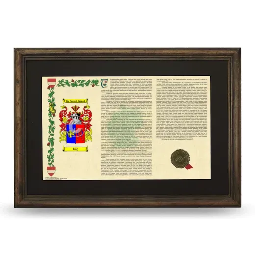 Ling Deluxe Armorial Landscape Framed - Brown