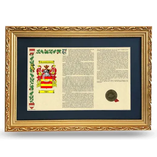 Lipes Deluxe Armorial Landscape Framed - Gold