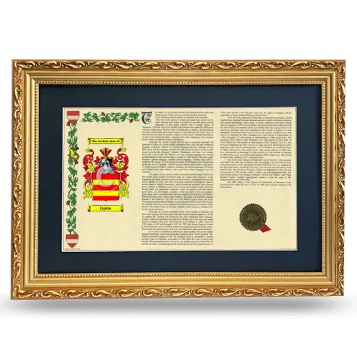 Lipkin Deluxe Armorial Landscape Framed - Gold