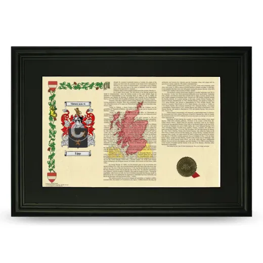 Lipp Deluxe Armorial Landscape Framed- Black