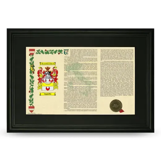 Lippiello Deluxe Armorial Landscape Framed- Black