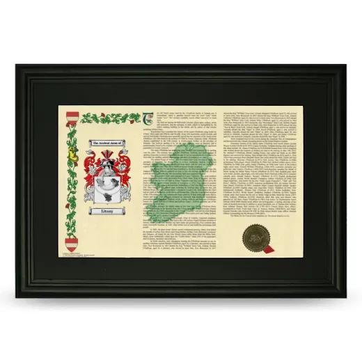 Litany Deluxe Armorial Landscape Framed- Black