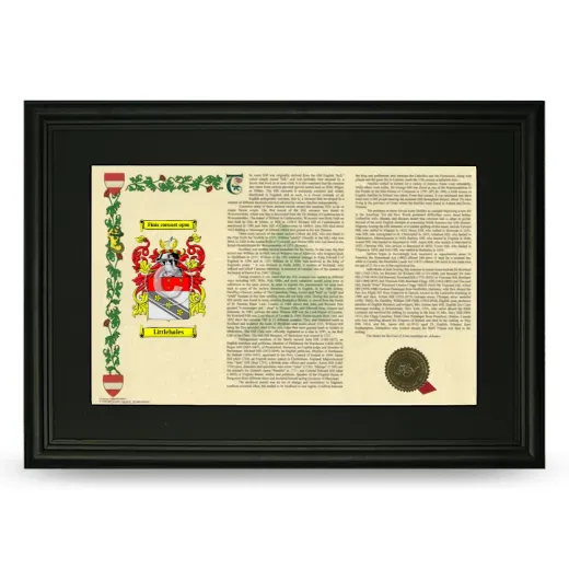 Littlehales Deluxe Armorial Landscape Framed- Black