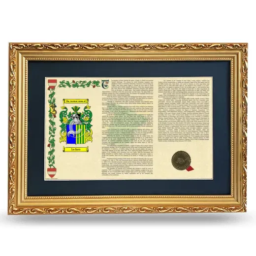 Lo faro Deluxe Armorial Landscape Framed - Gold