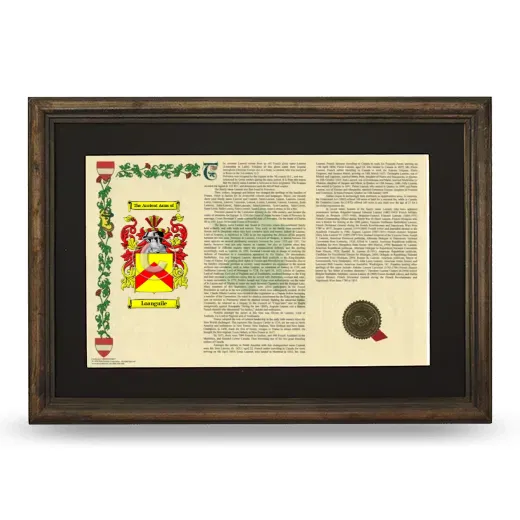 Loanguile Deluxe Armorial Landscape Framed - Brown
