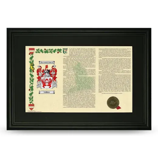 Lobban Deluxe Armorial Landscape Framed- Black