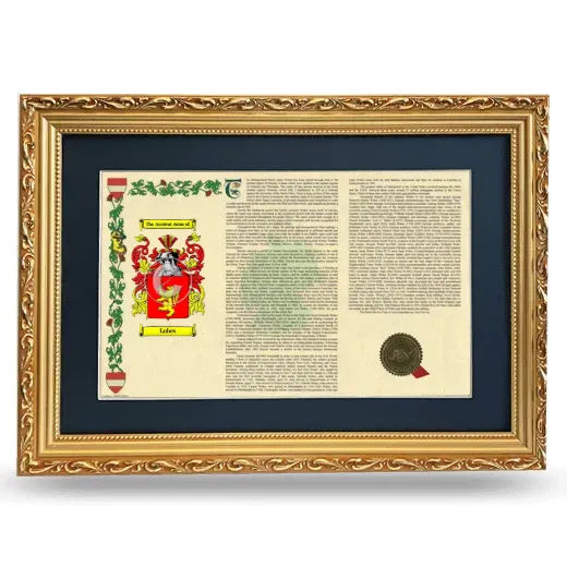 Lobes Deluxe Armorial Landscape Framed - Gold