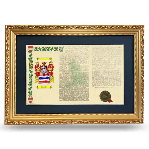 Locaster Deluxe Armorial Landscape Framed - Gold