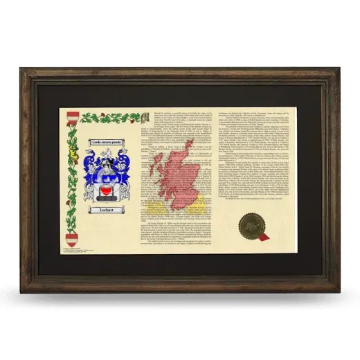 Lockart Deluxe Armorial Landscape Framed - Brown