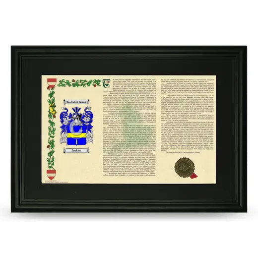 Lockier Deluxe Armorial Landscape Framed- Black
