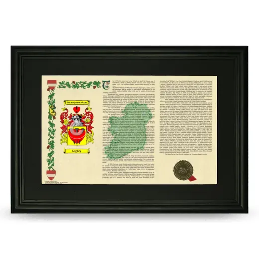 Loghry Deluxe Armorial Landscape Framed- Black