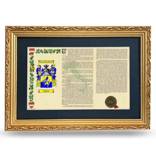 Logreco Deluxe Armorial Landscape Framed - Gold