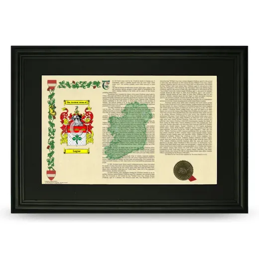 Logue Deluxe Armorial Landscape Framed- Black