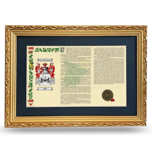 Lolas Deluxe Armorial Landscape Framed - Gold