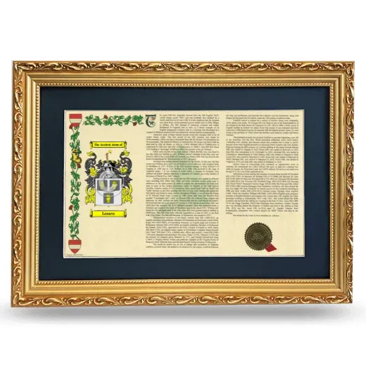 Lomen Deluxe Armorial Landscape Framed - Gold