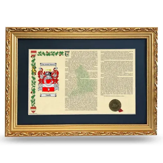 Lomly Deluxe Armorial Landscape Framed - Gold