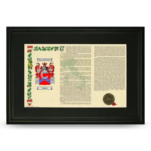 Lonero Deluxe Armorial Landscape Framed- Black