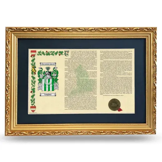 Longhay Deluxe Armorial Landscape Framed - Gold