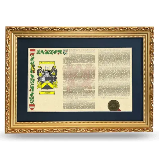 Longluir Deluxe Armorial Landscape Framed - Gold