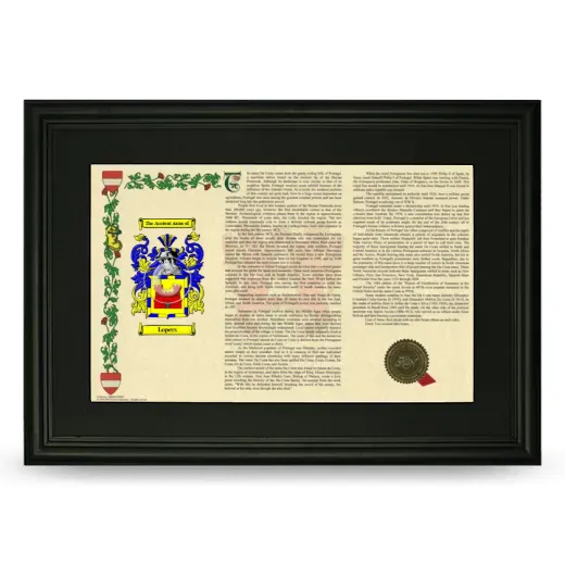 Lopers Deluxe Armorial Landscape Framed- Black