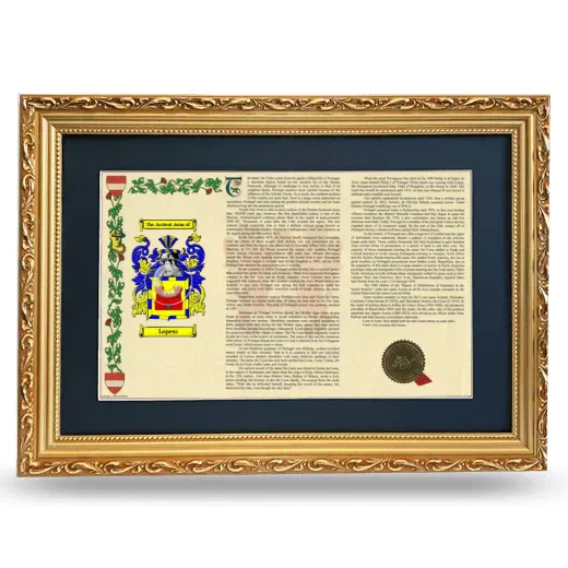 Lopess Deluxe Armorial Landscape Framed - Gold