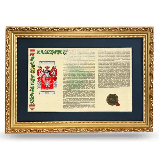 Lorca Deluxe Armorial Landscape Framed - Gold