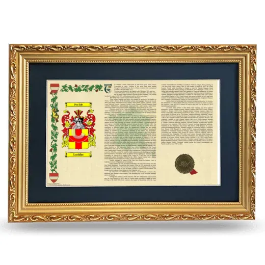 Lorddat Deluxe Armorial Landscape Framed - Gold