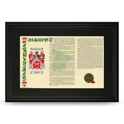 Lorencio Deluxe Armorial Landscape Framed- Black