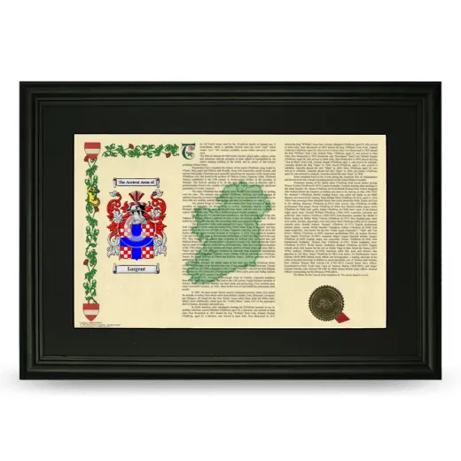 Lorgent Deluxe Armorial Landscape Framed- Black