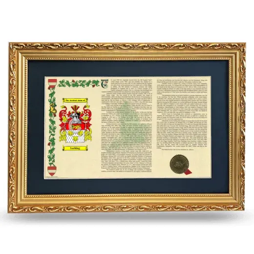 Lorking Deluxe Armorial Landscape Framed - Gold