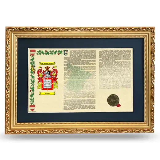 Losas Deluxe Armorial Landscape Framed - Gold