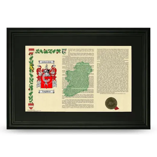 Loughlean Deluxe Armorial Landscape Framed- Black