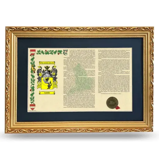 Louthe Deluxe Armorial Landscape Framed - Gold