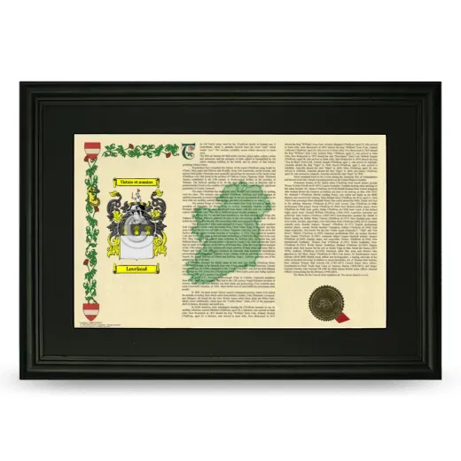 Loveland Deluxe Armorial Landscape Framed- Black