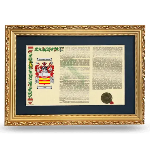Lovo Deluxe Armorial Landscape Framed - Gold