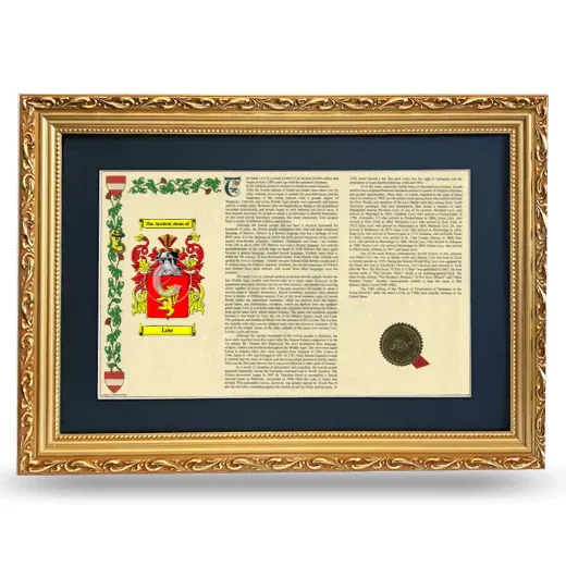 Low Deluxe Armorial Landscape Framed - Gold