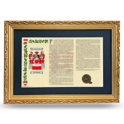 Lowenhaupt Deluxe Armorial Landscape Framed - Gold