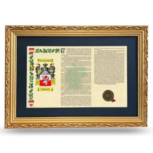 Lowenstein Deluxe Armorial Landscape Framed - Gold