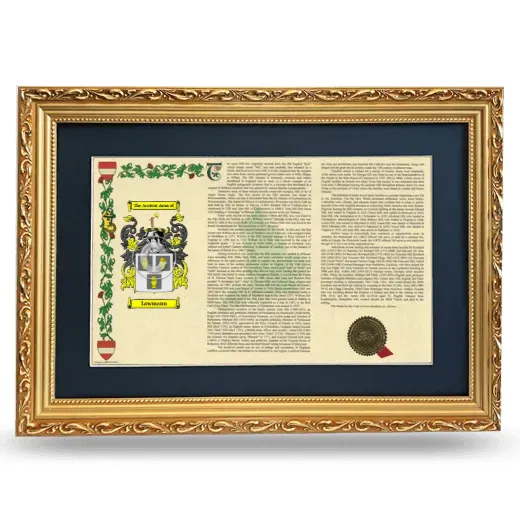 Lowmann Deluxe Armorial Landscape Framed - Gold