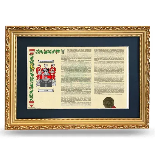 Loyd Deluxe Armorial Landscape Framed - Gold