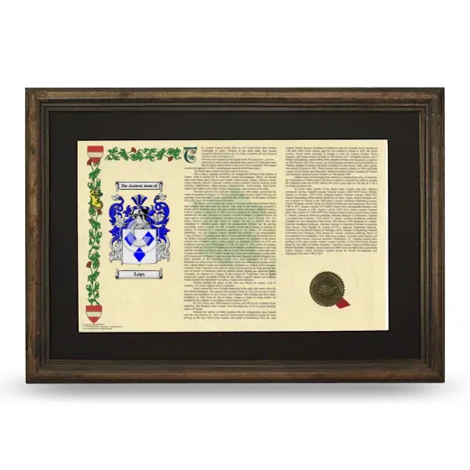 Loys Deluxe Armorial Landscape Framed - Brown