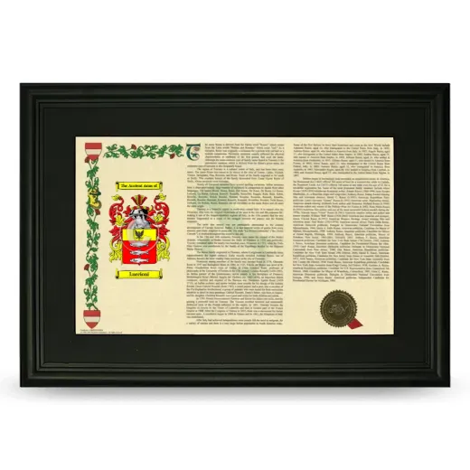 Luccioni Deluxe Armorial Landscape Framed- Black