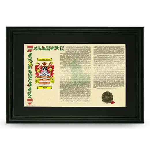 Luggat Deluxe Armorial Landscape Framed- Black