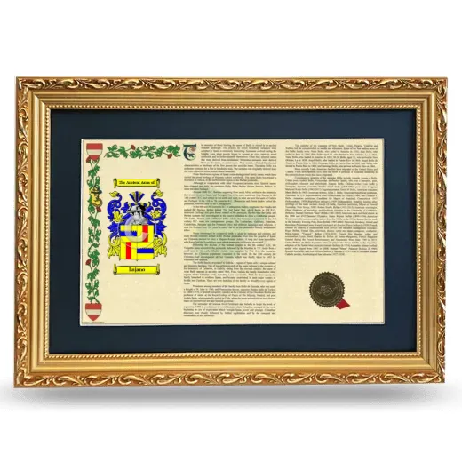 Lujano Deluxe Armorial Landscape Framed - Gold