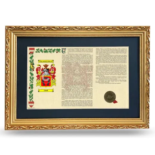 Lund Deluxe Armorial Landscape Framed - Gold
