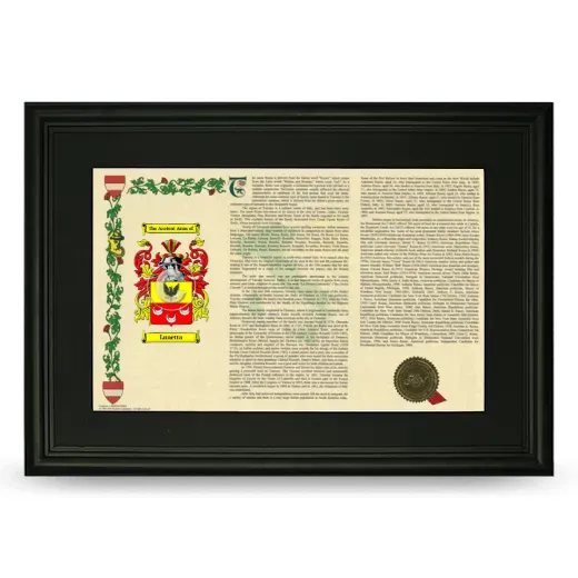 Lunetta Deluxe Armorial Landscape Framed- Black