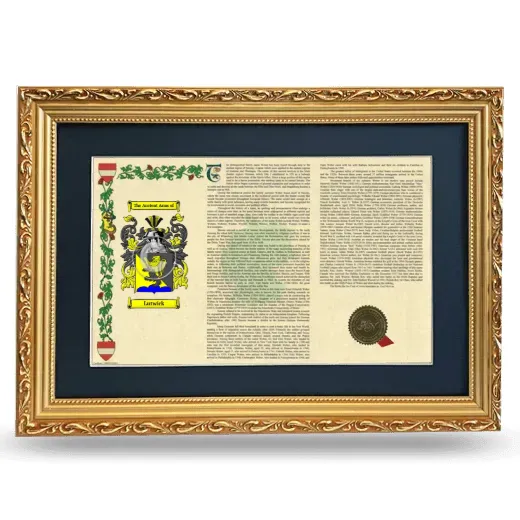 Lutwick Deluxe Armorial Landscape Framed - Gold