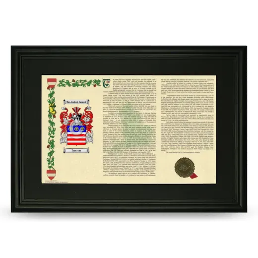 Luxton Deluxe Armorial Landscape Framed- Black