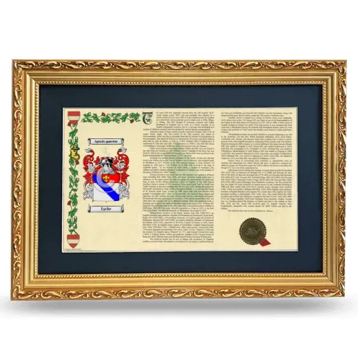 Lycke Deluxe Armorial Landscape Framed - Gold